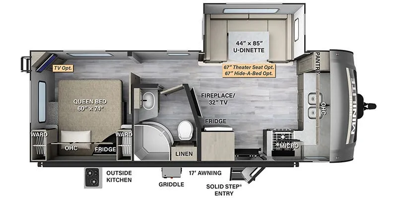 2023 Forest River Rockwood Mini Lite 2506S floor plan