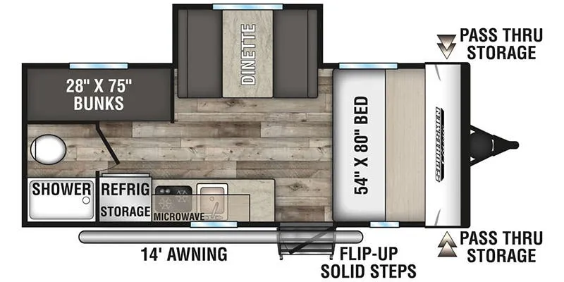 K-Z Sportsmen Classic 181BH floor plan