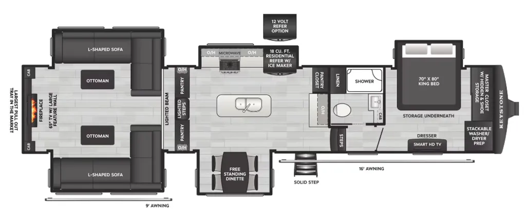 2026 Keystone Alpine Avalanche Edition 381DL floor plan