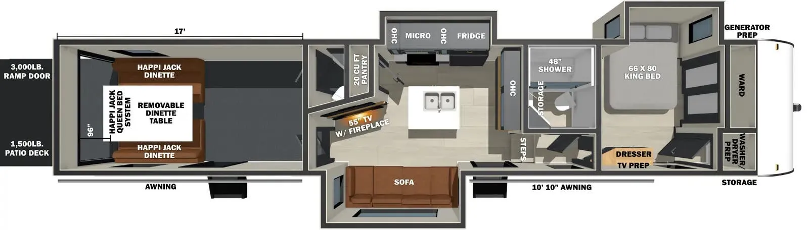 Forest River Shockwave 4017GX floor plan