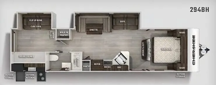 2020 Forest River Cherokee 294BH floor plan