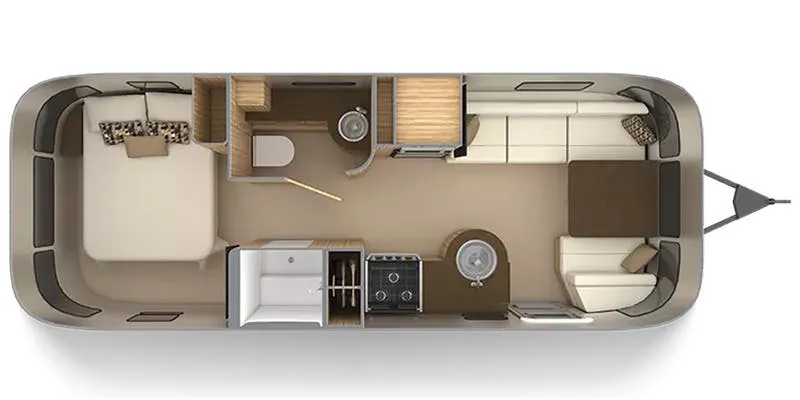 2022 Airstream Flying Cloud 25RB floor plan