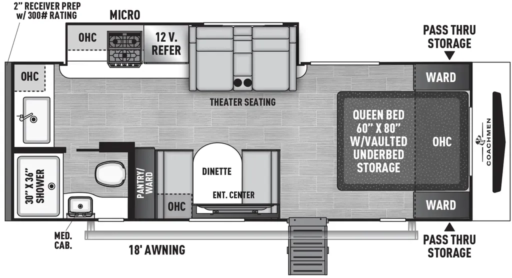 2026 Coachmen Freedom Express Ultra Lite 22MLS floor plan