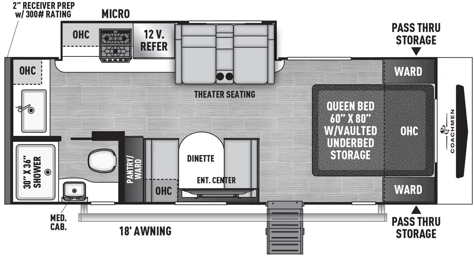 2026 Coachmen Freedom Express Ultra Lite 22MLS - Floor plan