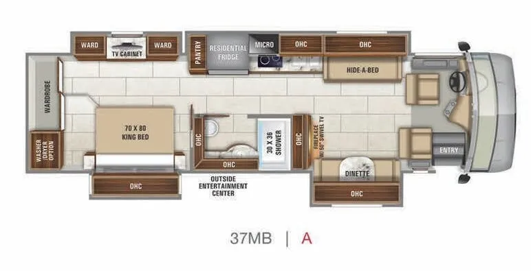 Entegra Coach Reatta 37MB floor plan