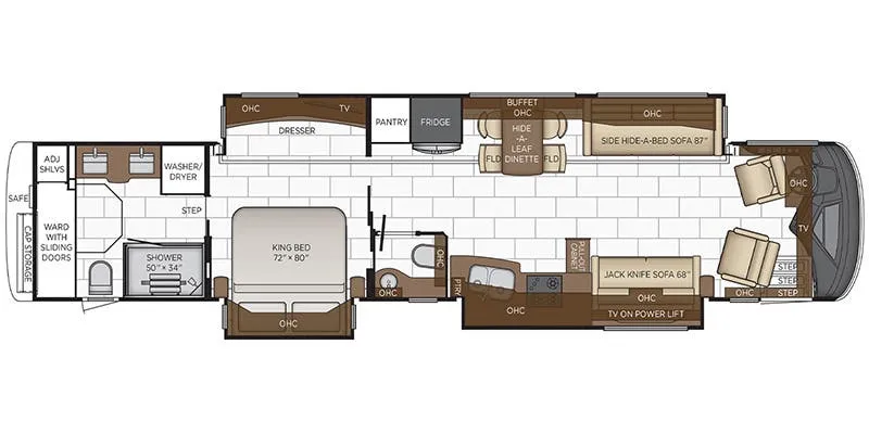 Newmar London Aire 4551 floor plan