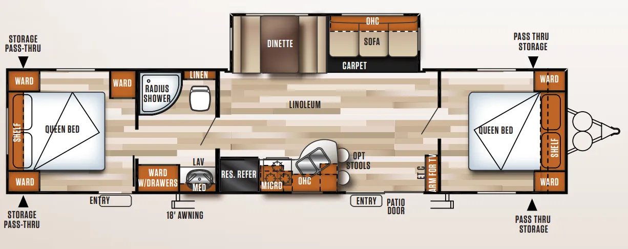 Forest River Salem 37BHSS2Q floor plan