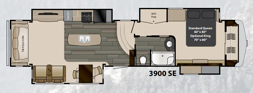 2016 Heartland Gateway 3900SE floor plan