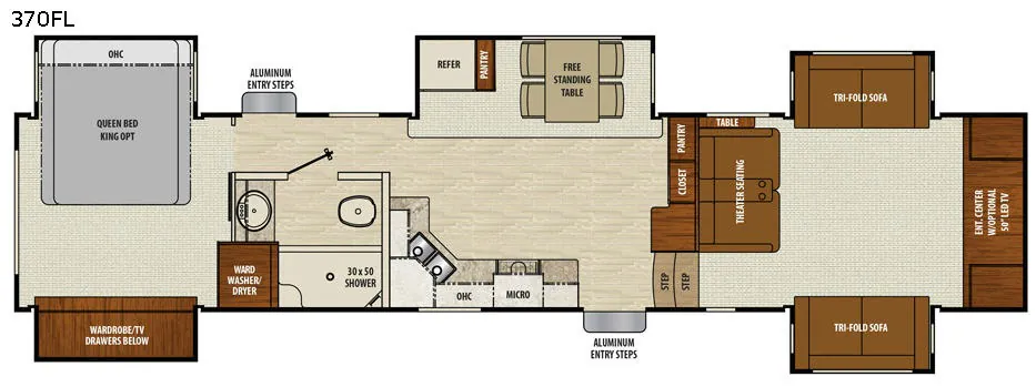 2017 Coachmen Chaparral 370FL floor plan