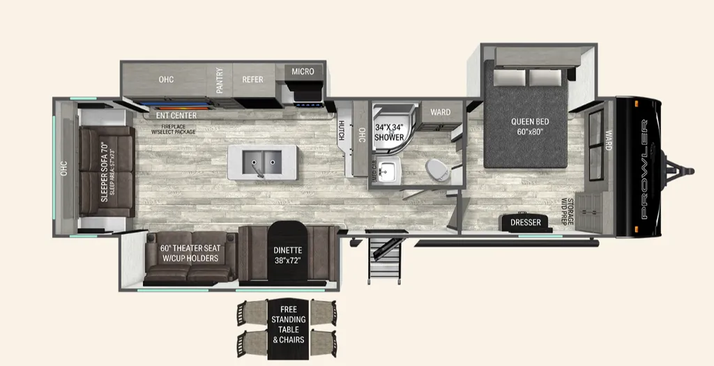 2026 Heartland Prowler 3301RLT floor plan