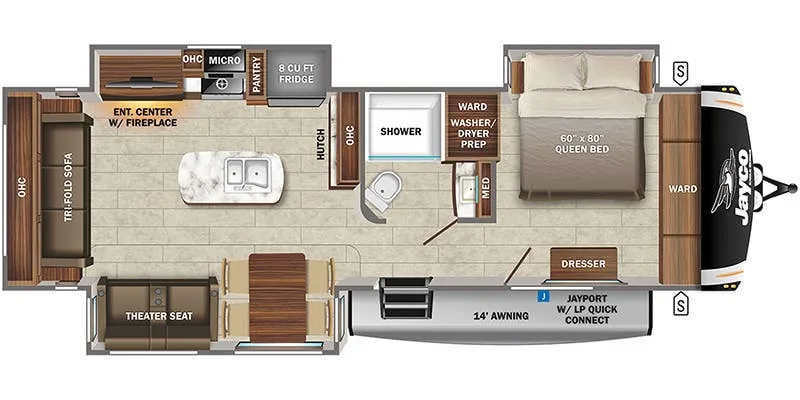 2022 Jayco Eagle HT 294CKBS - Floor plan