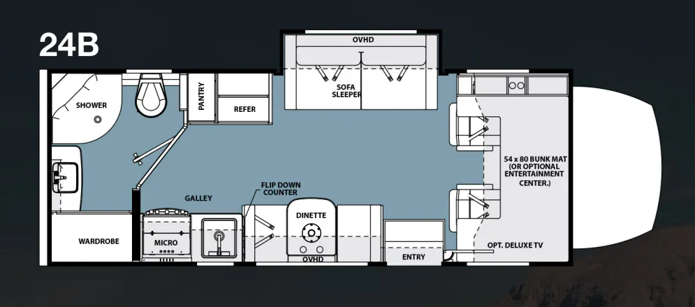 Forest River Solera 24B floor plan