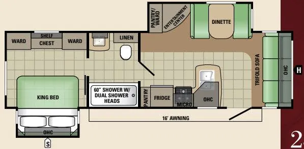 Starcraft Autumn Ridge Grand Touring 286KBS floor plan