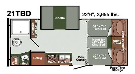 Gulf Stream Yellowstone Ranch SVT 21TBD floor plan