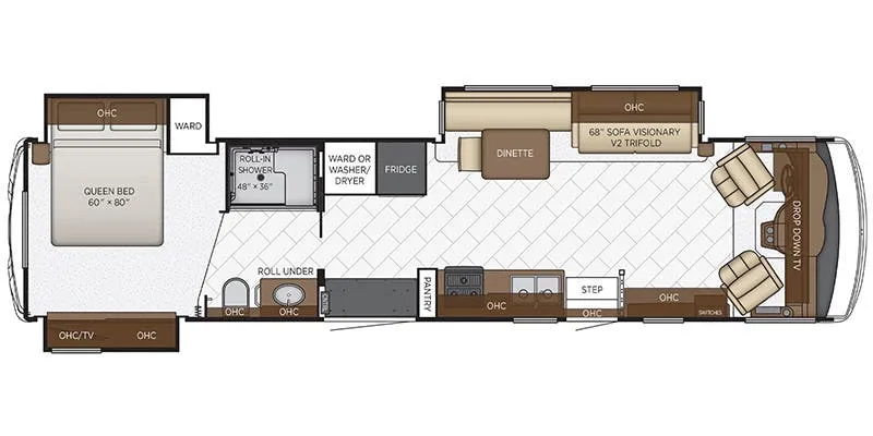 Newmar Bay Star 3811 floor plan