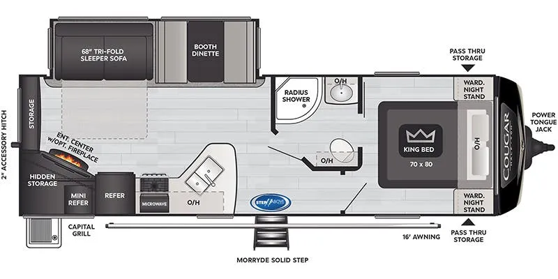 Keystone Cougar Half-Ton 27RES floor plan