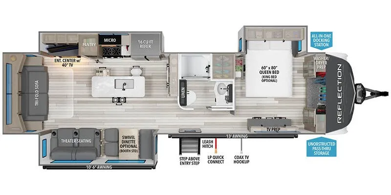 2026 Grand Design Reflection 315RLTS floor plan
