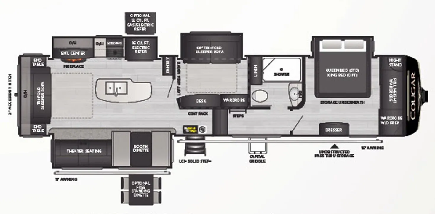 2023 Keystone Cougar 368MBI - Floor plan