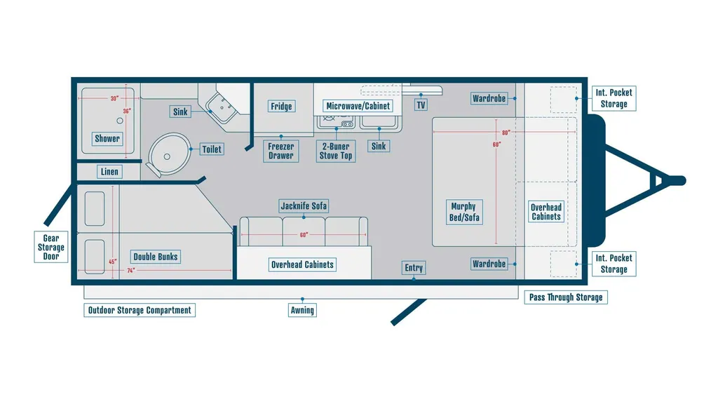 2026 Bontrager Outdoors Comfort 21BH floor plan