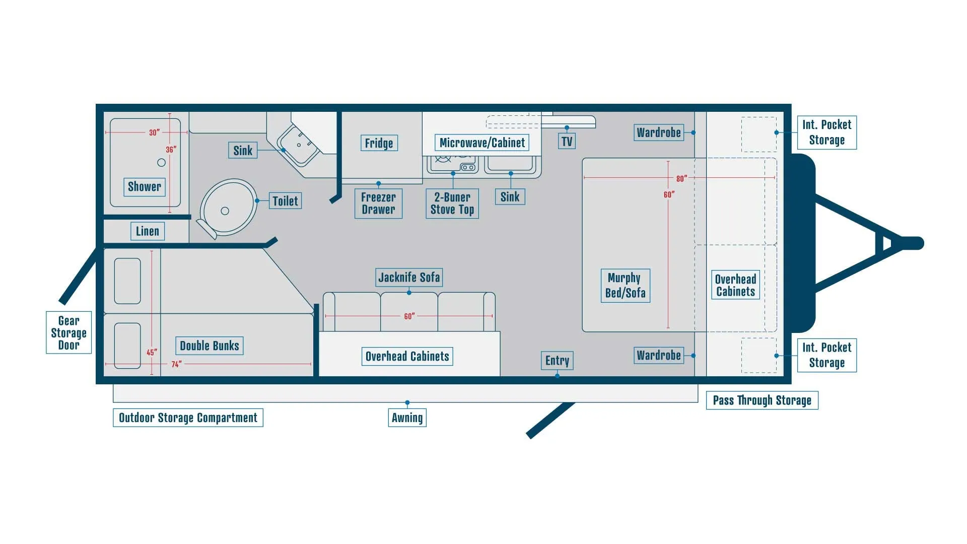 Bontrager Outdoors Comfort 21BH floor plan