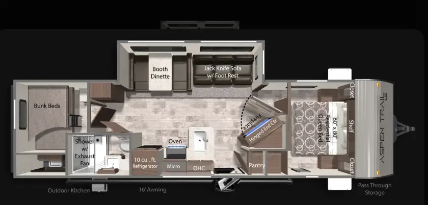 2026 Dutchmen Aspen Trail LE 29TB - Floor plan