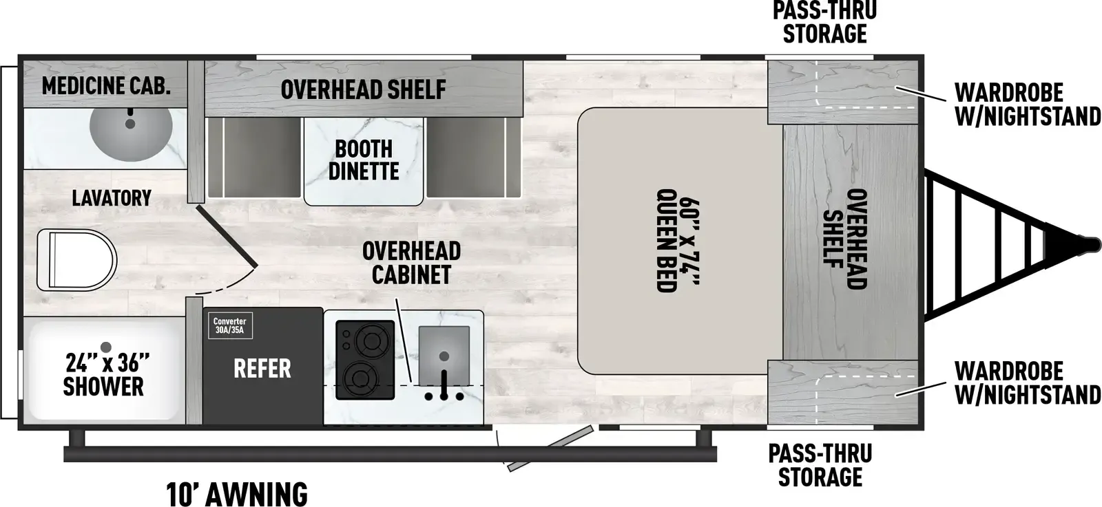 Coachmen Clipper 17CFQ floor plan