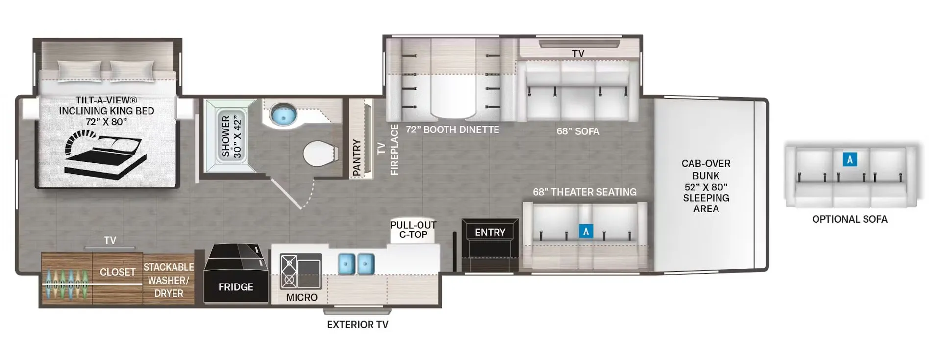 2026 Thor Motor Coach Inception 38FX - Floor plan