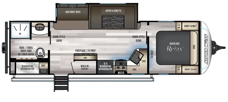 2021 Forest River Cherokee Alpha Wolf 26RB-L - Floor plan