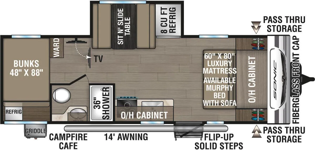 Venture RV Sonic SN211VDB floor plan