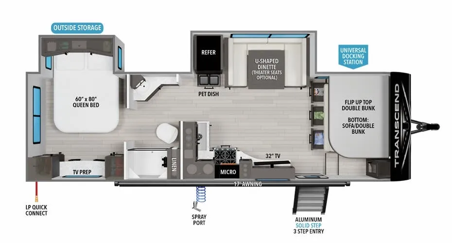 Grand Design Transcend Xplor 251BH floor plan
