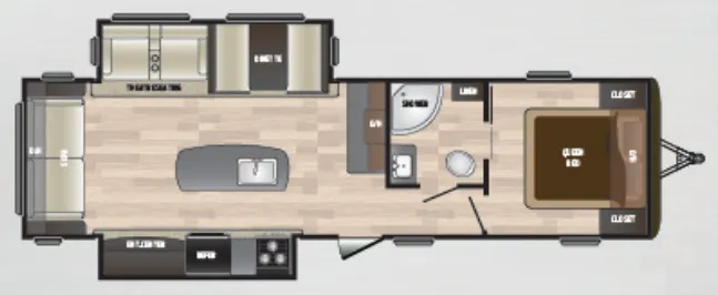 Keystone Hideout 30RLDS floor plan