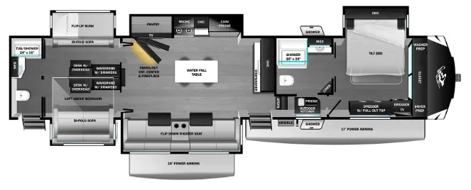 Highland Ridge Open Range 3X 3X 393TBR floor plan