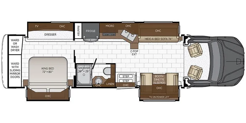 Newmar Super Star 3727 floor plan