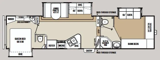 Coachmen Chaparral 330FBH floor plan