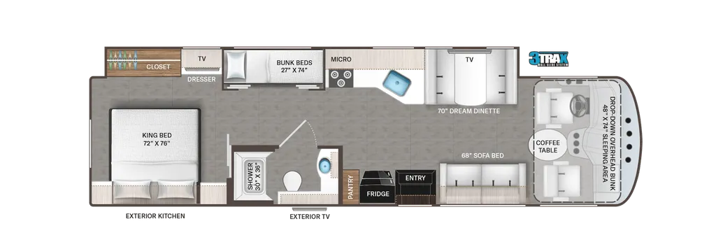 2024 Thor Motor Coach Windsport 34J floor plan