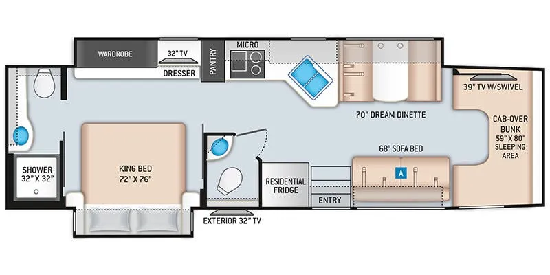 Thor Motor Coach Omni BH35 floor plan
