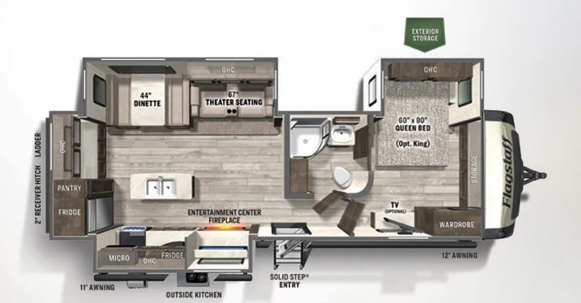 2022 Forest River Flagstaff Super Lite 27FBIK - Floor plan
