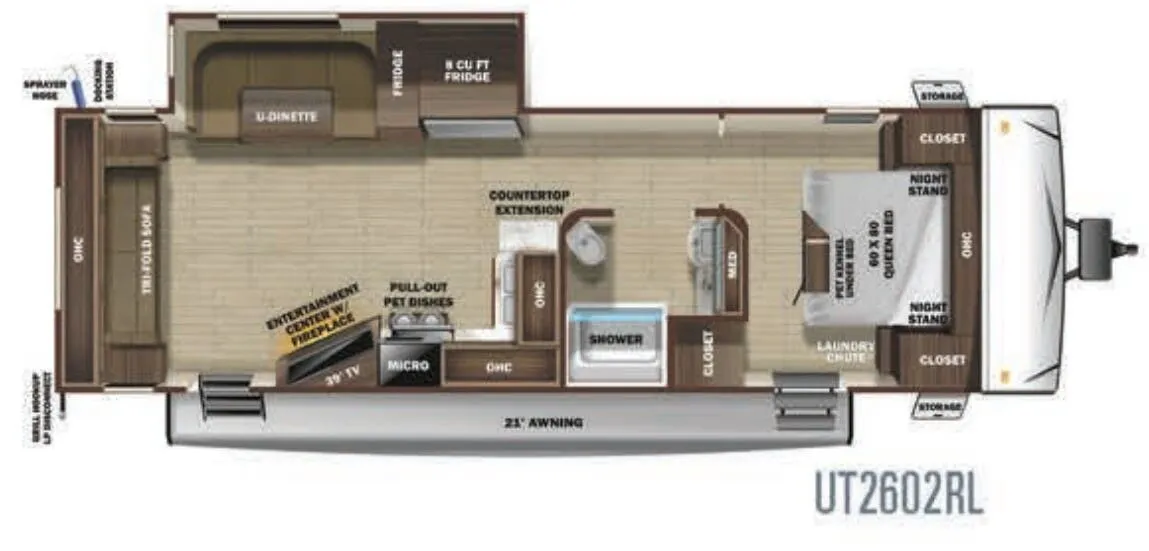 Highland Ridge Open Range Ultra Lite UT2602RL floor plan