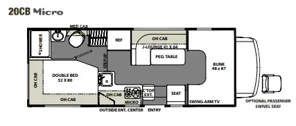 Coachmen Freelander Micro Minnie 20CB floor plan