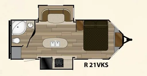 Cruiser RV Radiance Touring 21VKS floor plan
