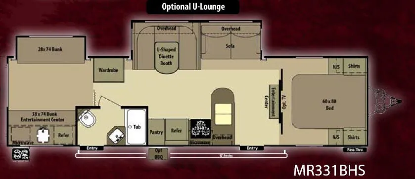 Highland Ridge Mesa Ridge MR331BHS floor plan