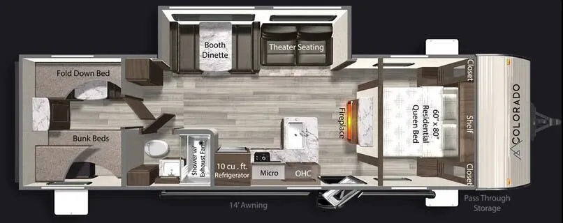 Dutchmen Colorado 280BHC floor plan
