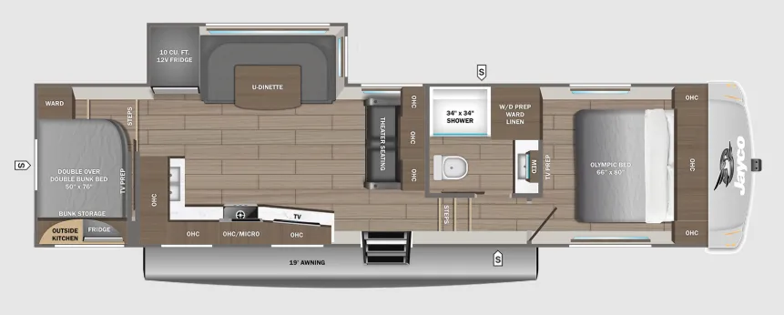 Jayco Eagle 29DDB floor plan