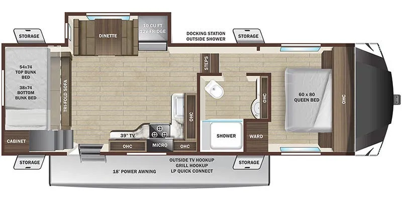 Highland Ridge Roamer Light Duty 274BHS floor plan