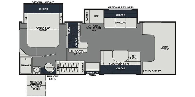 2021 Coachmen Freelander 26DS - Floor plan