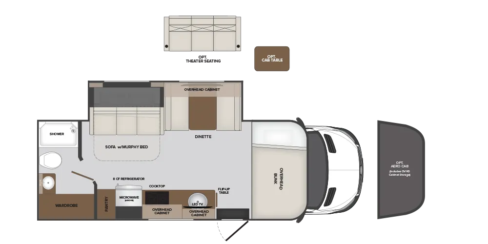 2025 Holiday Rambler Element 25M - Floor plan