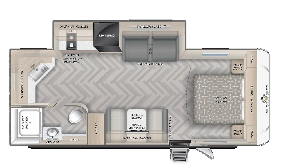 2025 Ember RV E-Series 22MLQ floor plan
