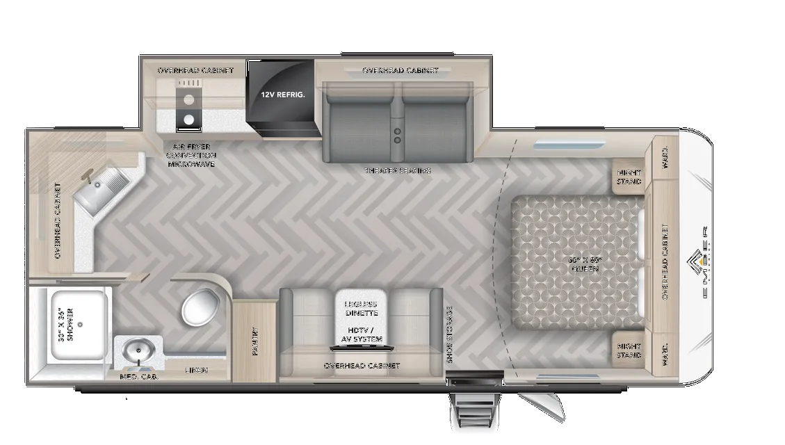 2025 Ember RV E-Series 22MLQ - Floor plan