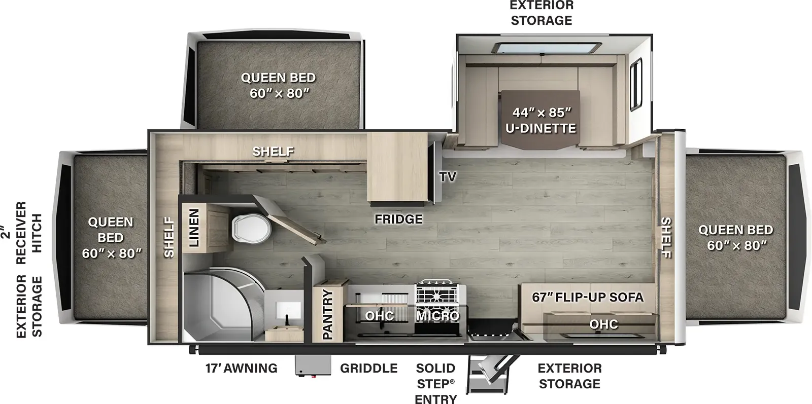 2026 Forest River Flagstaff Shamrock 233S - Floor plan