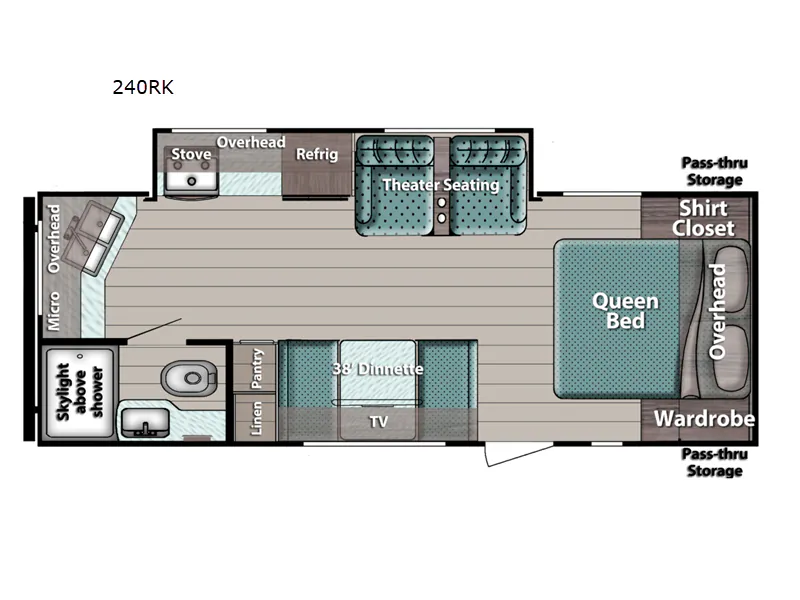 2025 Gulf Stream RV Ameri-Lite Ultra Lite 240RK - Floor plan